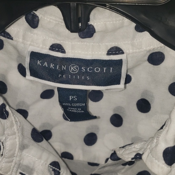 ✳✳FINAL LOWEST PRICE cotton Polka Dot collar shirt - Picture 3 of 4